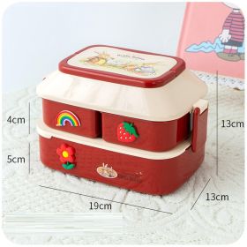 Cute Kids Bento Fruit  Divided Picnic Box