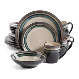 Gibson Elite Lewisville 16-Piece Dinnerware Set, Teal