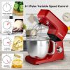 3-in-1 Multi-functional 6-speed Tilt-head Food Stand Mixer